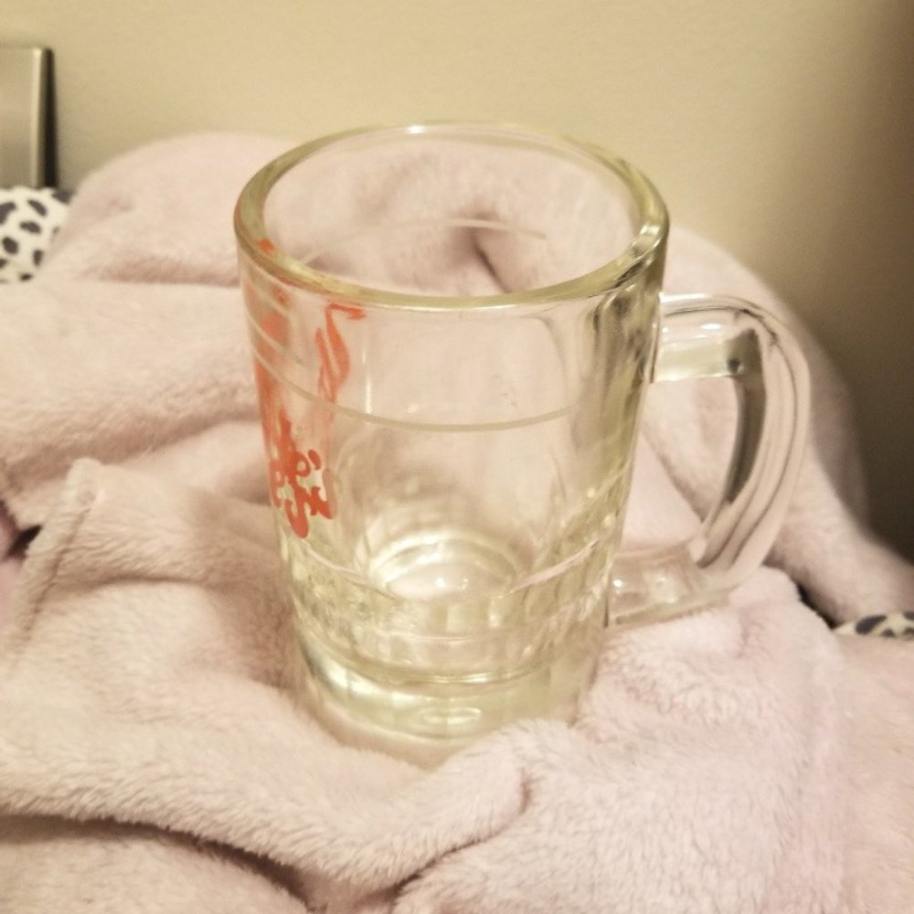 Vintage 16oz original Uncles beer soda heavy glass mug w/ handle